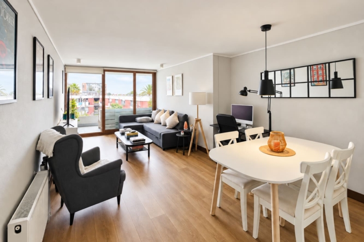 Departamento luminoso con Terraza Sur-Poniente en Ñuñoa