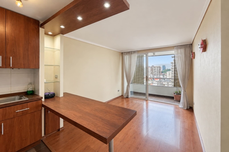 Departamento Luminoso con Terraza Norte en Santiago